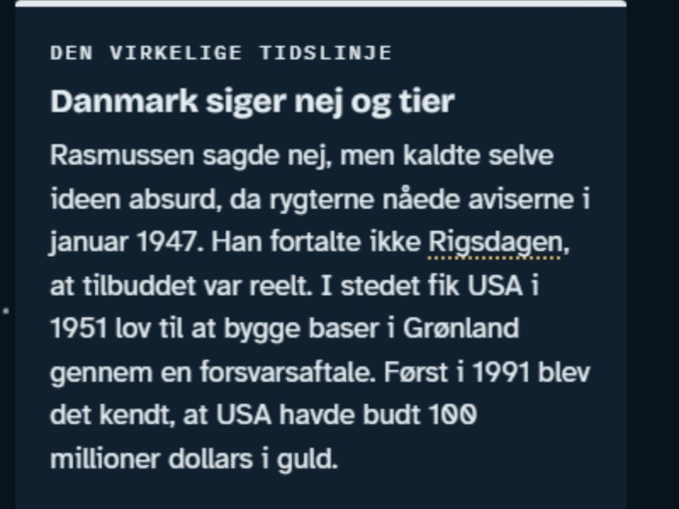 Demo af Rigsfællesskabet: Klassen stemmer i runde 1946, og spillet viser derefter den virkelige tidslinje: Danmark siger nej og tier.
